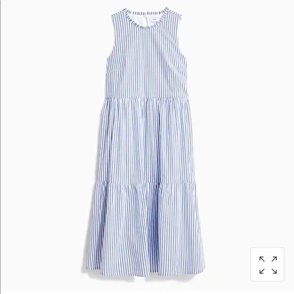J.Crew blue and white stripe dress